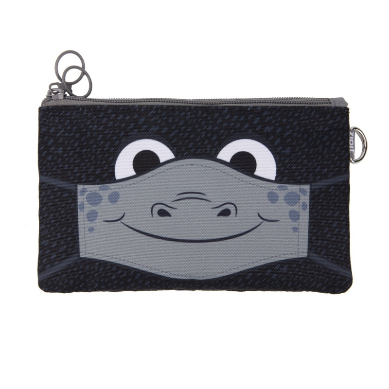Penar dublu cu fermoar+masca material textil, ZIPIT Face-It Masks - negru