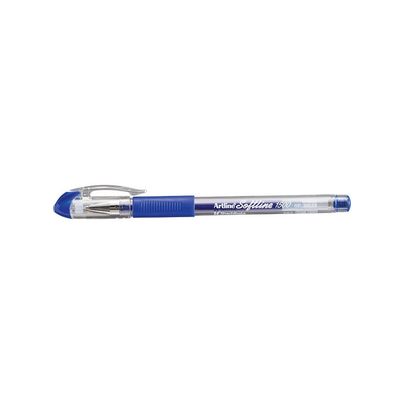 Pix cu gel ARTLINE Softline 1500, rubber grip, varf 0.7mm - albastru