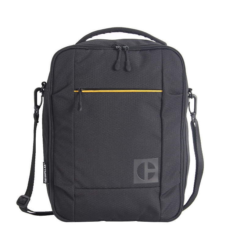 Borseta CATERPILLAR Code - Hex Go, material 420D hexagonal, buzunar cu fermoar - negru