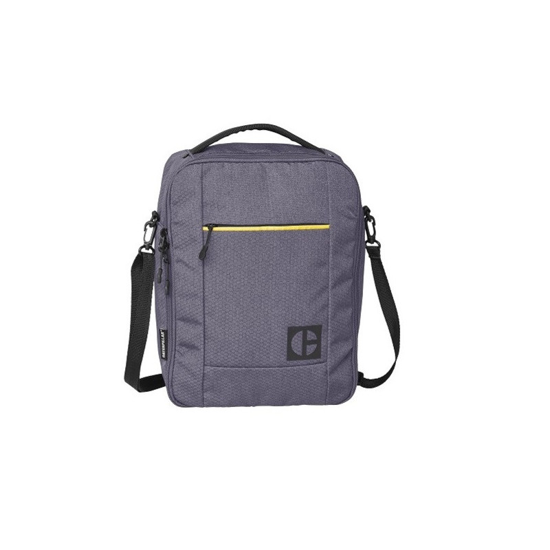 Borseta CATERPILLAR Code - Hex Go, material 420D hexagonal, buzunar cu fermoar - gri inchis