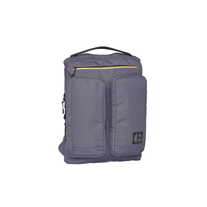 Rucsac CATERPILLAR Code - Quest Commuter, material 420D hexagonal, 2 buzunare exterioare - gri inchi