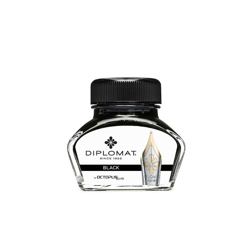 Calimara cu cerneala, 30ml, DIPLOMAT - negru