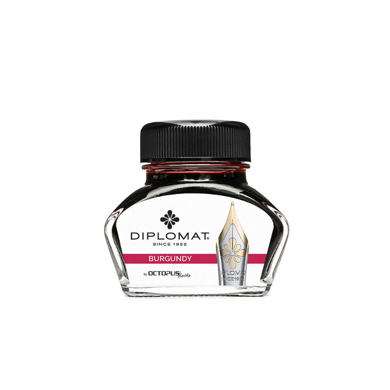 Calimara cu cerneala, 30ml, DIPLOMAT - grena