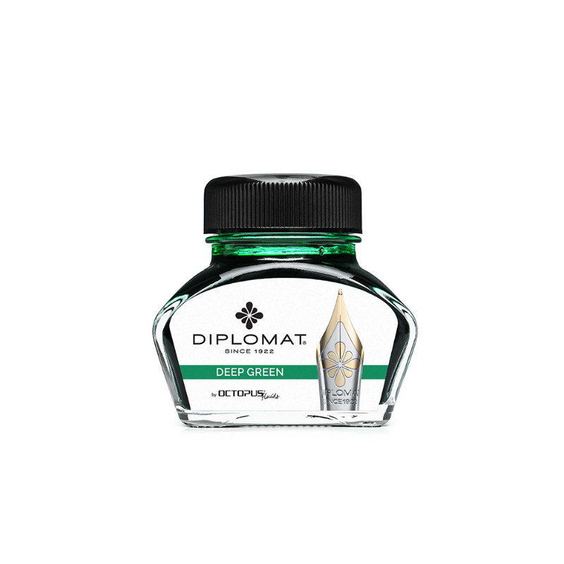 Calimara cu cerneala, 30ml, DIPLOMAT - verde intens