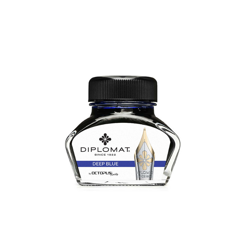 Calimara cu cerneala, 30ml, DIPLOMAT - albastru ultra marin