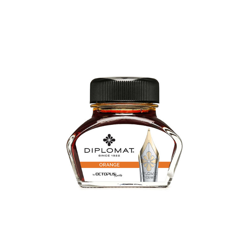 Calimara cu cerneala, 30ml, DIPLOMAT - orange
