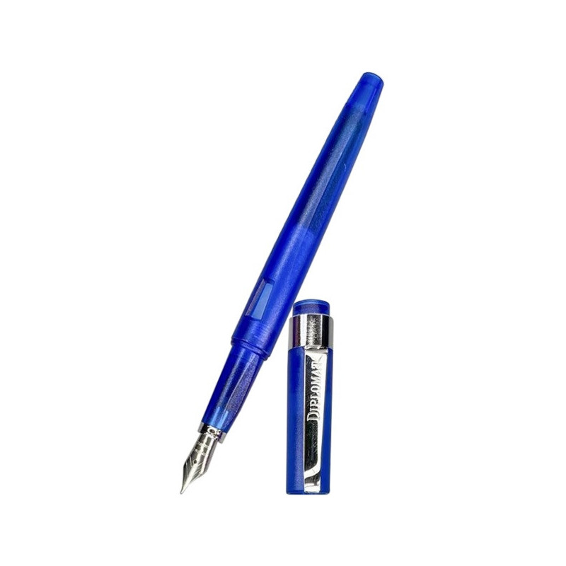 Stilou Diplomat Magnum demo, cu penita F, din otel inoxidabil - blue