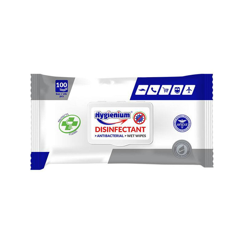 Servetele umede dezinfectante Hygienium, 100buc/pachet