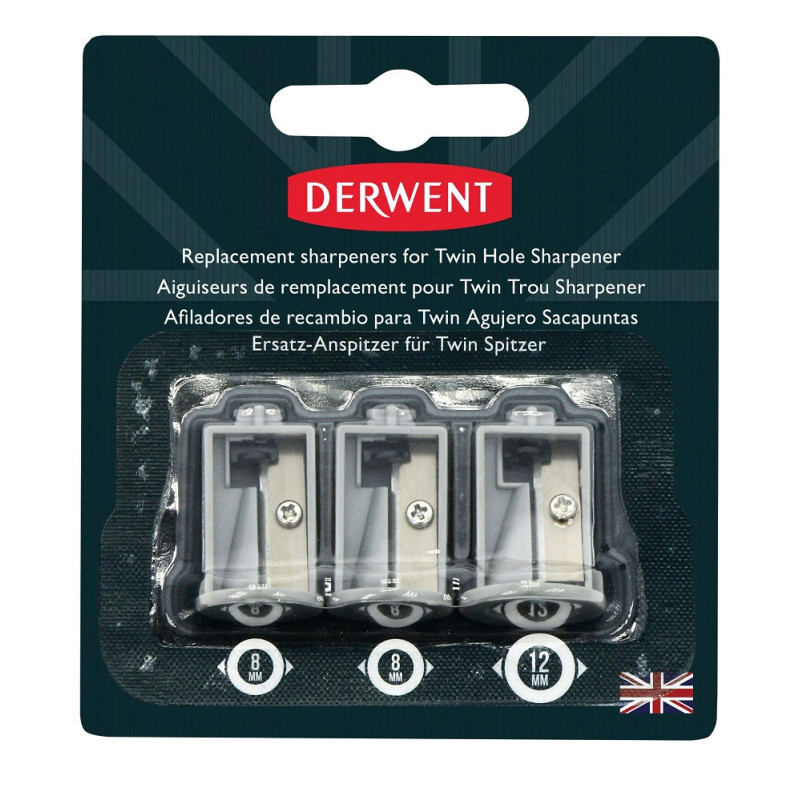 Rezerva ascutitoare electrica DERWENT Professional, pentru 2302332, 3 buc/ set, gri