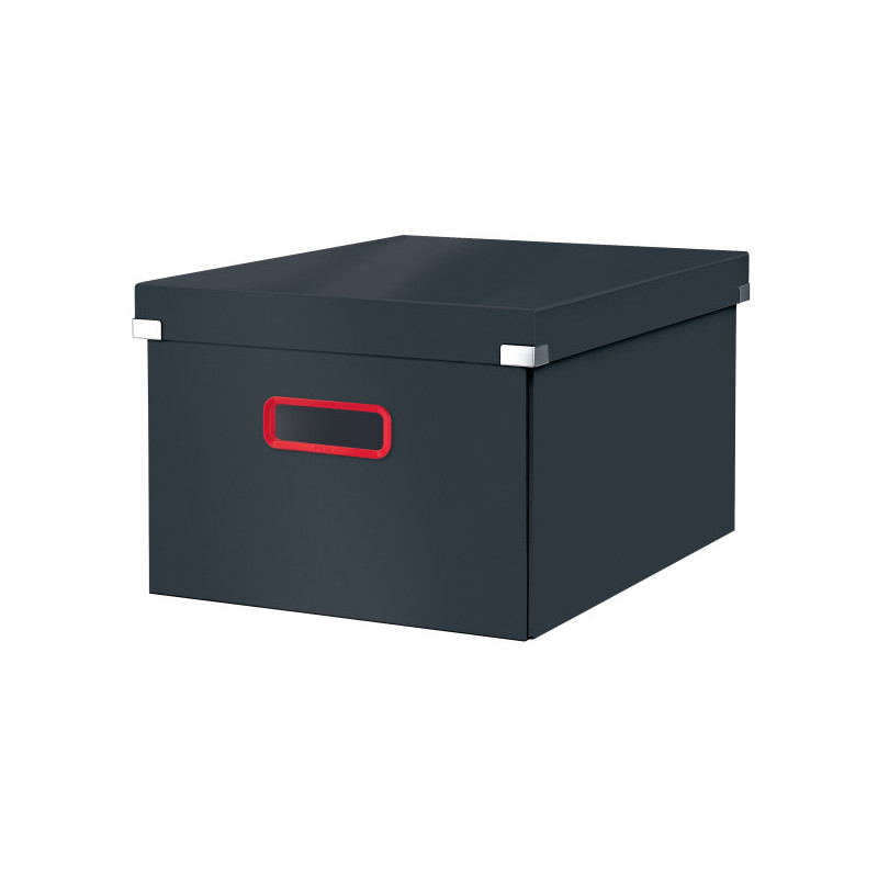 Cutie depozitare LEITZ Cosy Click & Store, carton laminat, pliabila, cu capac si maner, 28x20x37 cm,