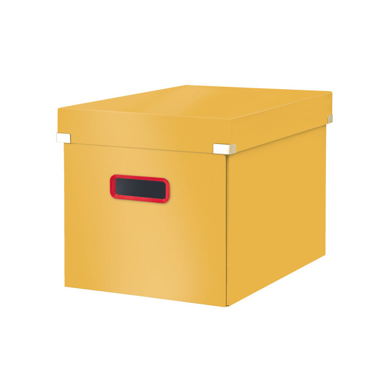 Cutie depozitare LEITZ Cosy Click & Store, carton laminat, pliabila, cu capac si maner, 32x31x36 cm,