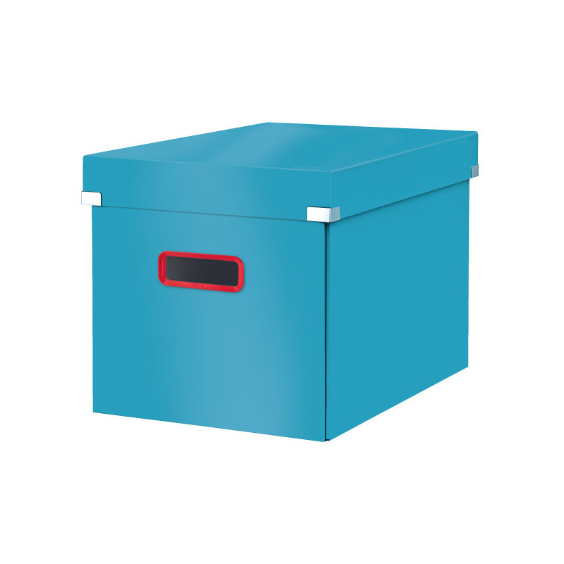 Cutie depozitare LEITZ Cosy Click & Store, carton laminat, pliabila, cu capac si maner, 32x31x36 cm,