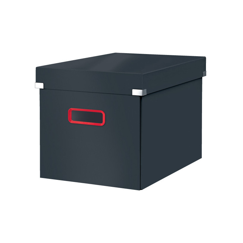 Cutie depozitare LEITZ Cosy Click & Store, carton laminat, pliabila, cu capac si maner, 32x31x36 cm,