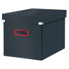 Cutie depozitare LEITZ Cosy Click & Store, carton laminat, pliabila, cu capac si maner, 32x31x36 cm,