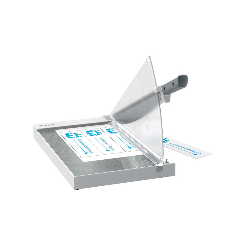 Ghilotina LEITZ Office Precision, A4 MAXI, 15 coli, indicator laser inclus, gri
