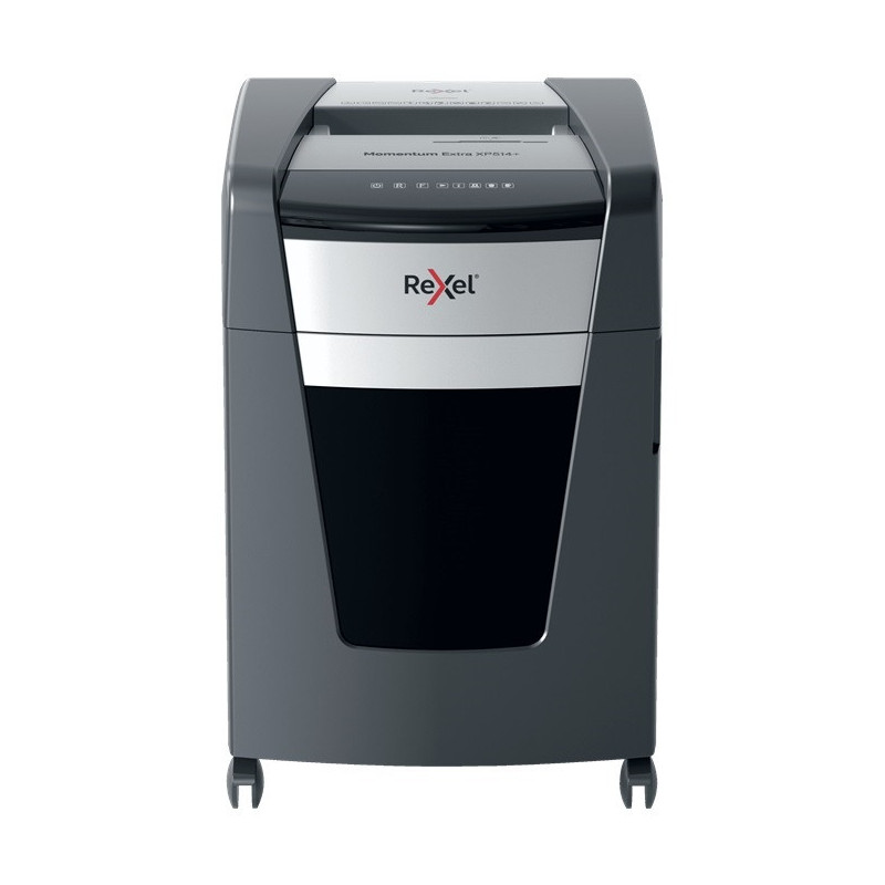 Distrugator documente manual REXEL MOMENTUM EXTRA XP514, P5, micro-cut (particule), 14 coli, cos 60l