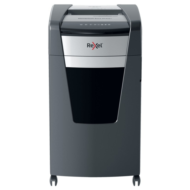 Distrugator documente manual REXEL MOMENTUM EXTRA XP422, P4, cross-cut (confeti), 22 coli, cos 85l,