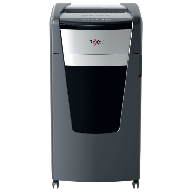 Distrugator documente manual REXEL MOMENTUM EXTRA XP426, P4, cross-cut (confeti), 26 coli, cos 120l,