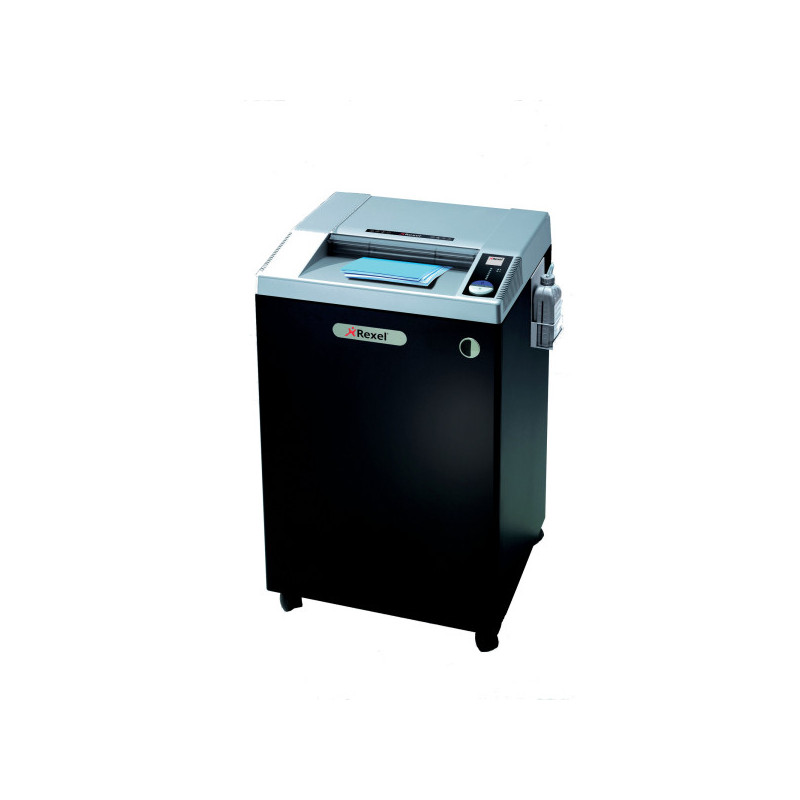 Distrugator documente manual REXEL RLWS47, P2, strip-cut (fasii), 47 coli, cos 225l, cu intrare larg