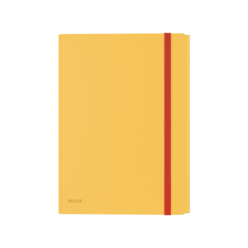 Mapa cu elastic LEITZ Cosy, PP, A4, 150 coli, cu buzunar inclus, galben chihlimbar