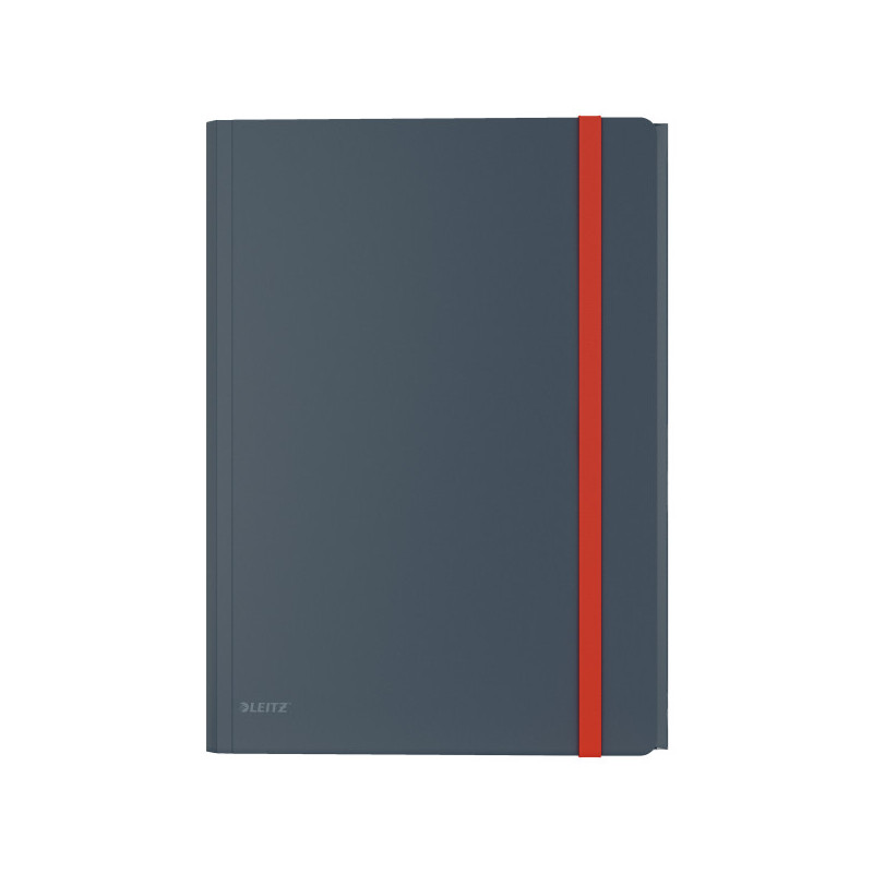 Mapa cu elastic LEITZ Cosy, PP, A4, 150 coli, cu buzunar inclus, gri antracit