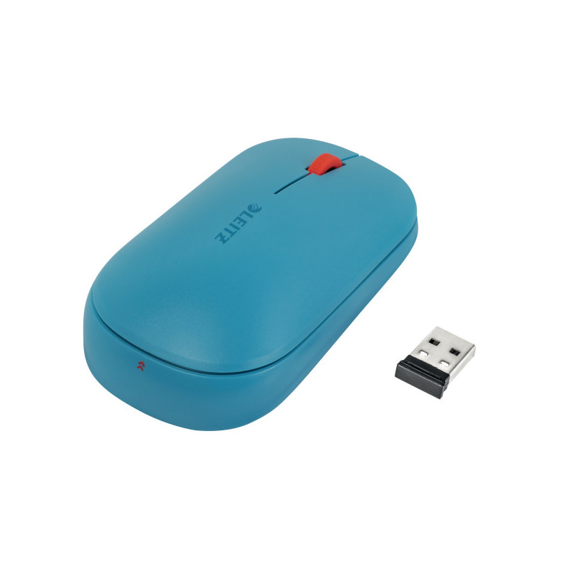 Mouse LEITZ Cosy, conexiune duala, dimensiune medie, albastru celest