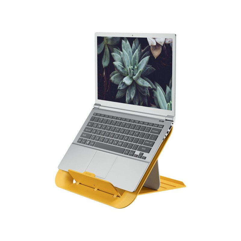 Suport ergonomic LEITZ Cosy, pentru laptop, ajustabil, galben chihlimbar