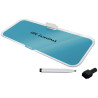 Tabla LEITZ Cosy, sticla, pentru birou, marker inclus, albastru celest