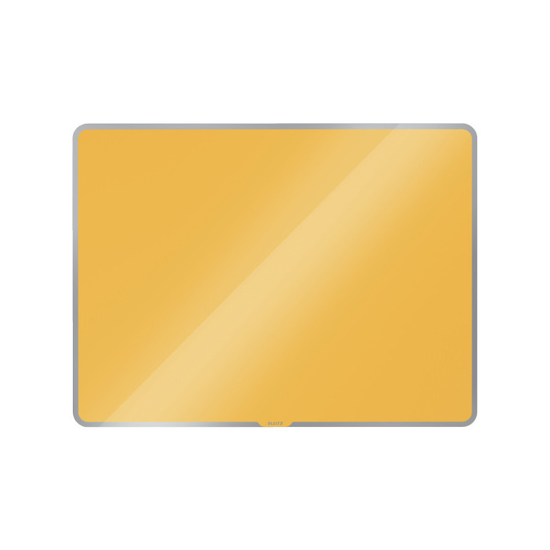 Tabla LEITZ Cosy, sticla, magnetica, 80x60 cm, marker inclus, galben chihlimbar