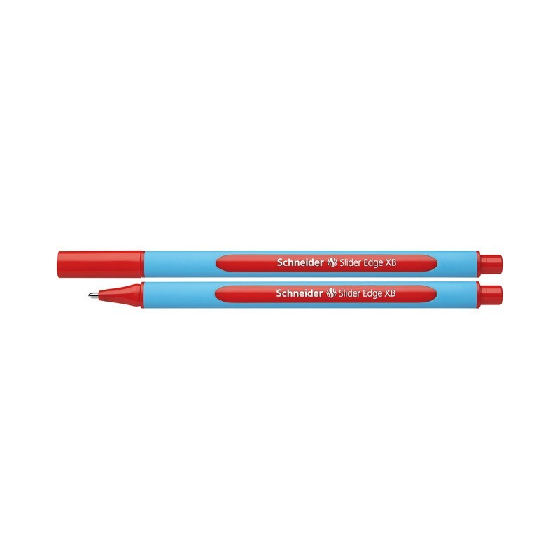 Pix SCHNEIDER Slider Edge XB, rubber grip, varf 1.4mm - scriere rosie