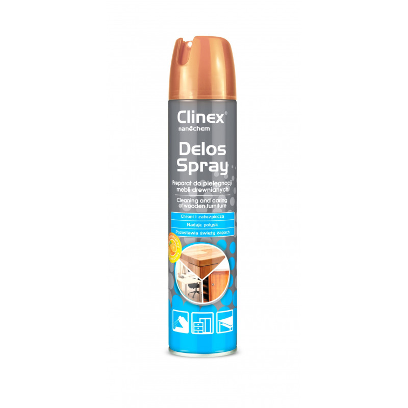 Spray pentru curatare si intretinere mobila, 300 ml, Clinex Delos Shine