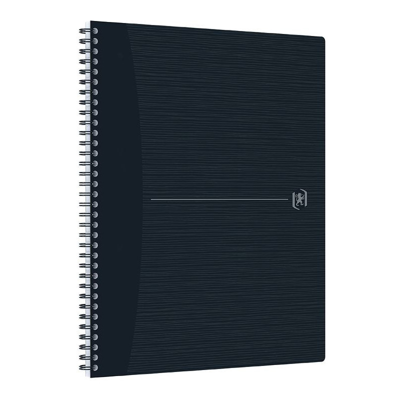 Caiet cu spirala A4+, OXFORD Origins, 70 file-90g/mp, Scribzee, coperta PP - dictando - negru