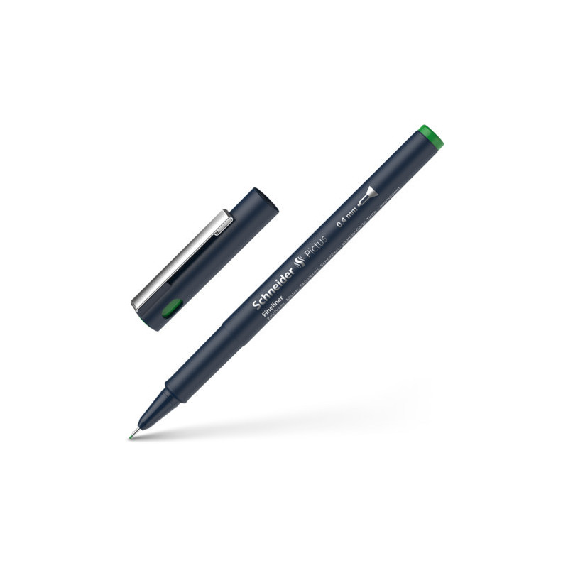 Liner pentru desen tehnic SCHNEIDER Pictus, varf fetru 0.4mm - verde