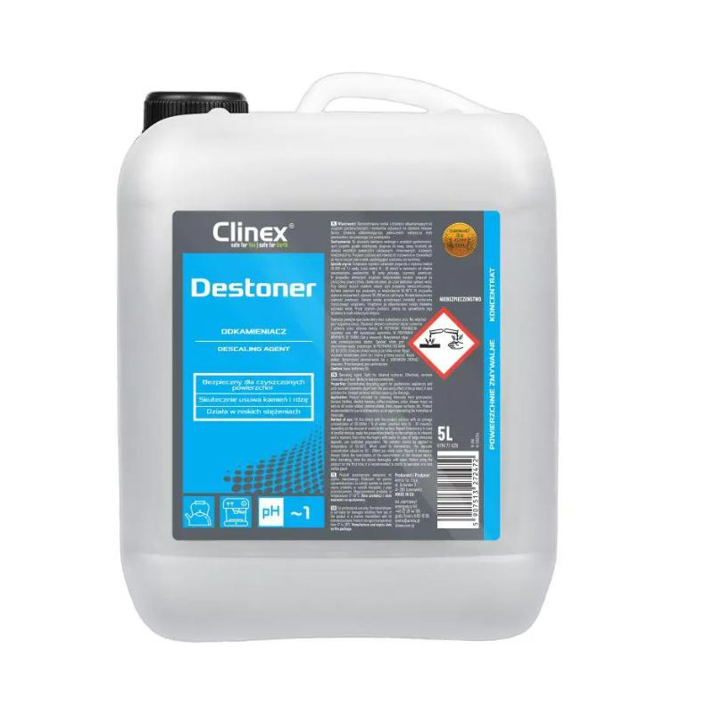 CLINEX Destoner, 5 litri, solutie pentru curatarea depunerilor de calcar, pt. aparate electrocasnice