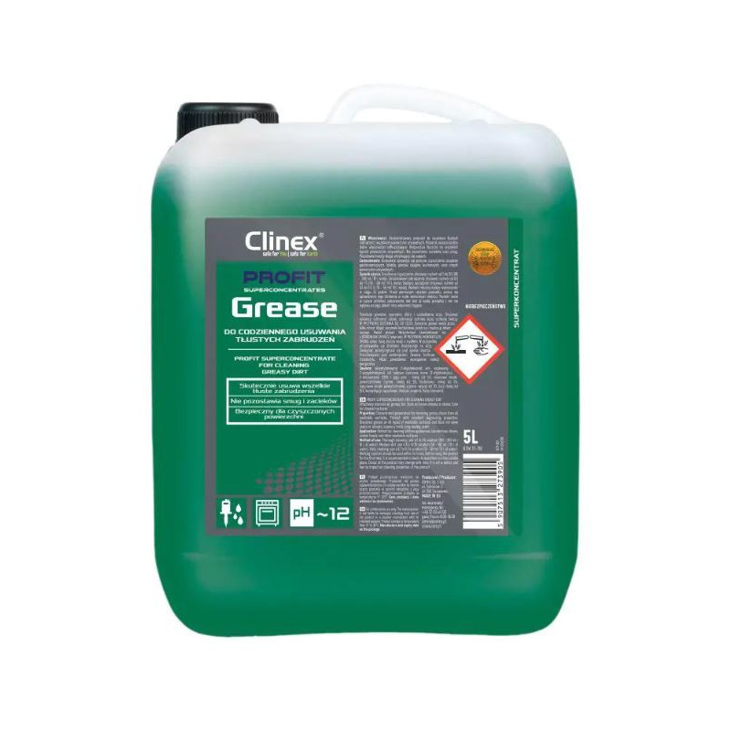 CLINEX PROFIT Grease, 5 litri, solutie superconcentrata, curata si neutralizeaza grasimea de pe supr