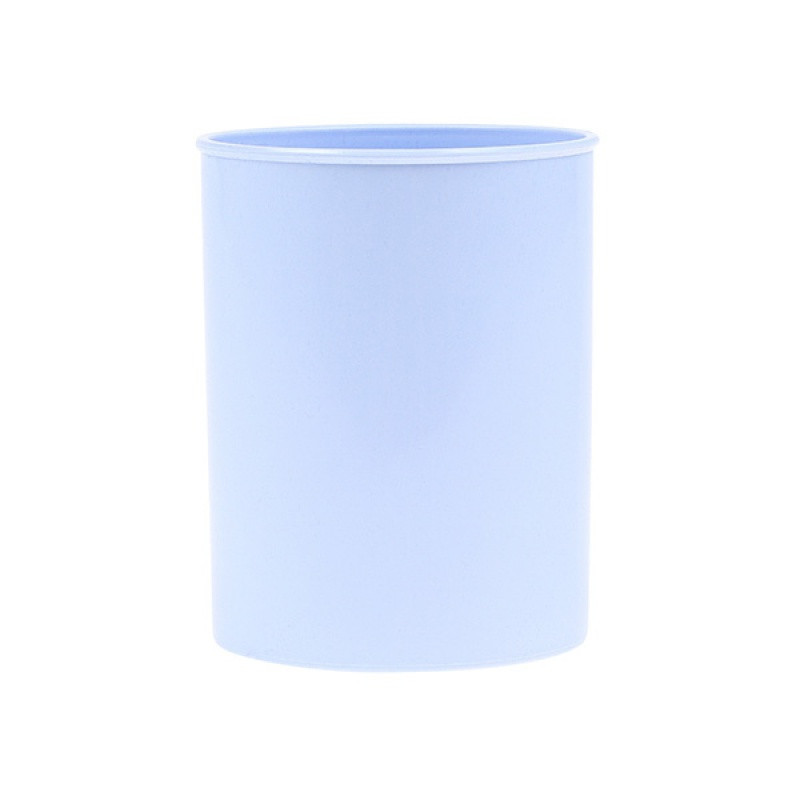 Suport plastic, cilindric, pentru instrumente de scris, D75mm, H-9.5cm, DONAU Life - bleu pastel