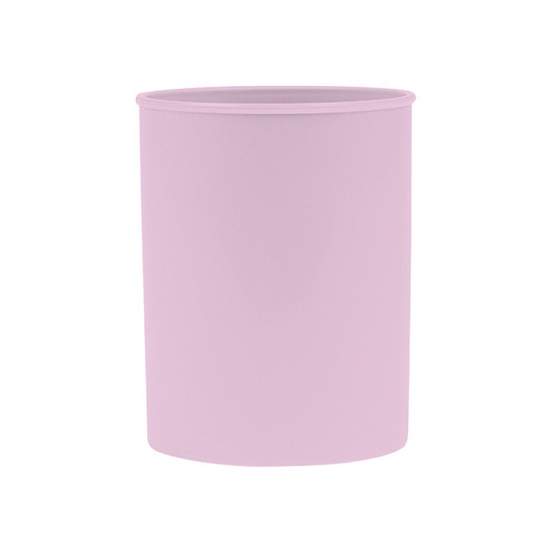 Suport plastic, cilindric, pentru instrumente de scris, D75mm, H-9.5cm, DONAU Life - mov pastel