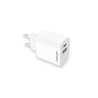Incarcator priza, 20W, USB-C + USB-A Fast Charging - alb