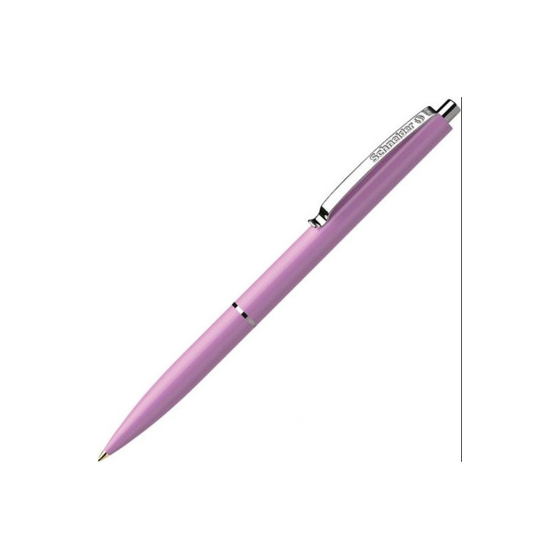 Pix SCHNEIDER K15, clema metalica, corp roze - scriere albastra