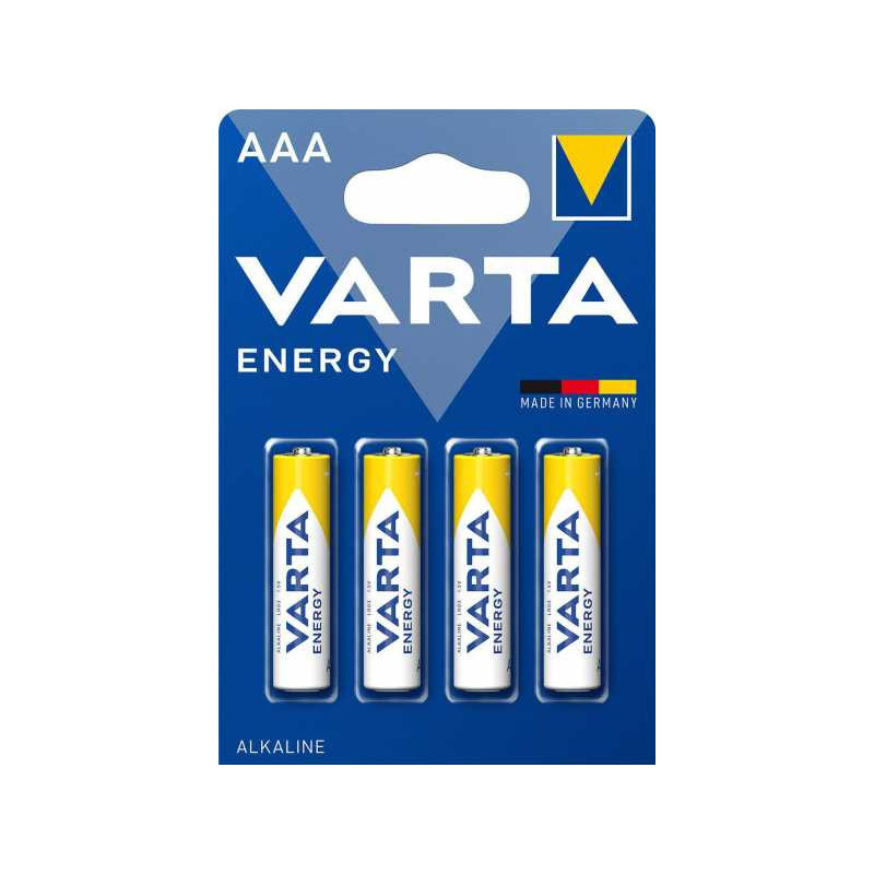 Baterii AAA Varta Energy, alcaline, R3, 1,5 V, blister 4 baterii