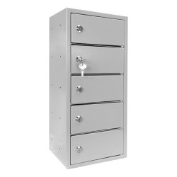 Sistem cusetare 1x5 pt lucruri personale mici, 250x160x540 mm