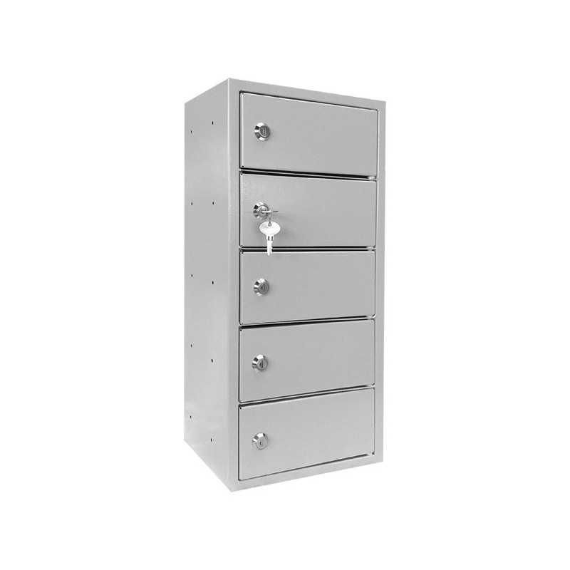 Sistem cusetare 1x5 pt lucruri personale mici, 250x160x540 mm