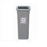 Cos plastic reciclare selectiva, capacitate 20l, PLAFOR Fit - gri cu capac gri - altele