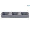 Suport plastic pentru 3 cosuri reciclare selectiva (3 x 75L), 118 x 39 x h8.5cm, PLAFOR Fit