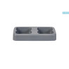 Suport plastic pentru 2 cosuri reciclare selectiva (2 x 53L), 69 x 33 x h7.5cm, PLAFOR Fit