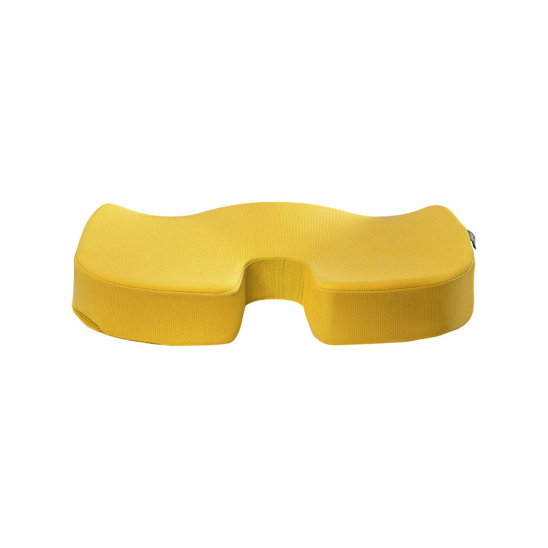 Pernuta ergonomica LEITZ Cosy, pentru scaun, spuma cu memorie, husa lavabila, galben chihlimbar