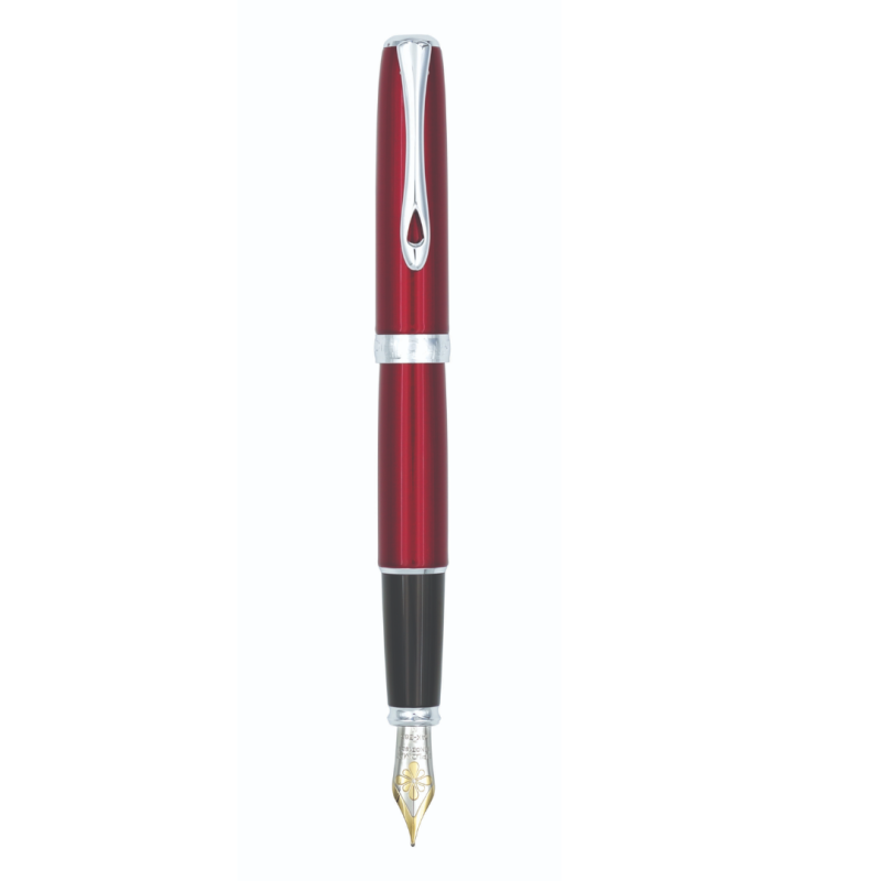 Stilou DIPLOMAT Excellence A2, cu penita M, aurita 14kt. - Magma Red