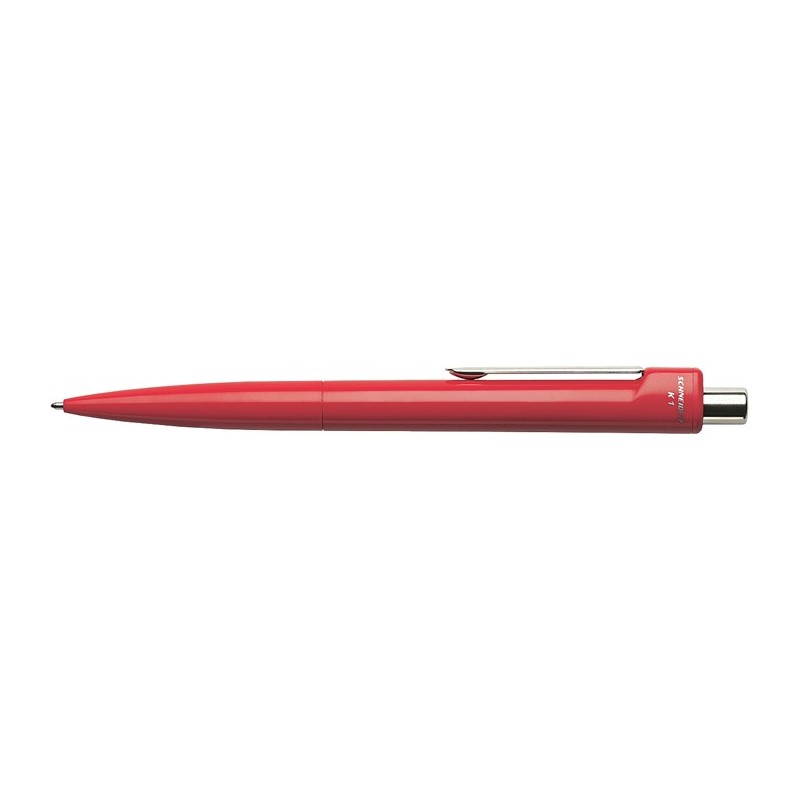 Pix SCHNEIDER K1, clema metalica, corp rosu - scriere rosie