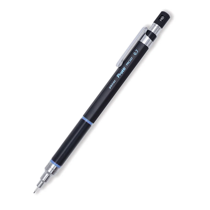 Creion mecanic profesional PENAC Protti PRC-107, 0.7mm, con metalic, varf retractabil, bleu, in blis