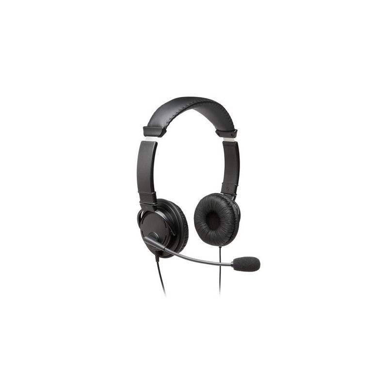 Casti Kensington, reglabile, microfon cu anulare sunet inclus, conexiune cablu USB 1.8 m, nergu
